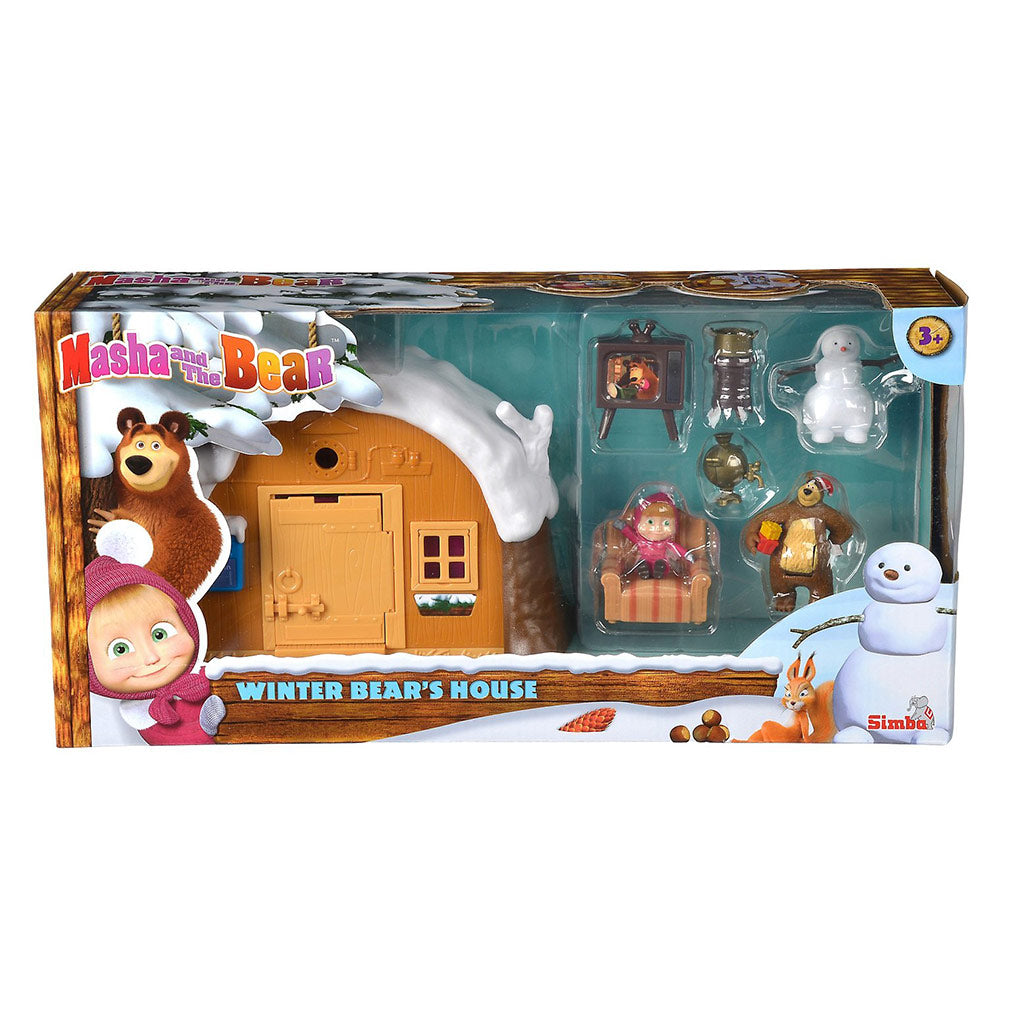 LUPPA Masha and The Bear Playset House, Top Notch Premium 6-Velvety  Figurine Set in Tin-Lunchbox Easy to Carry & Store, Collectors' Delight