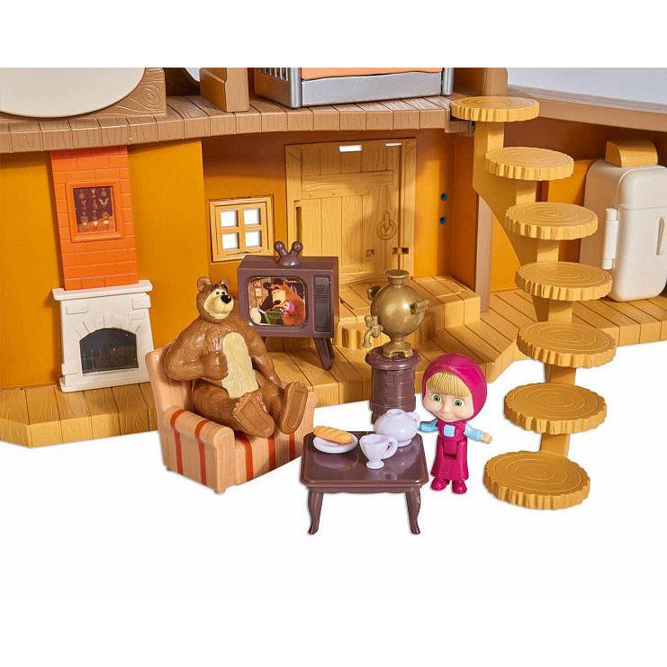 Inside Big Bear's House playset from Masha and the Bear cartoon