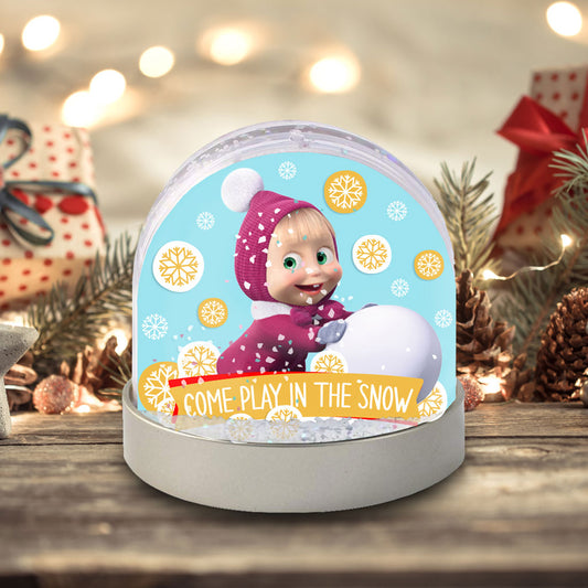 Masha and the Bear - Come Play in the Snow Snowglobe