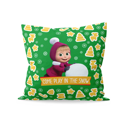 Masha and the Bear - Come Play in the Snow Cushion